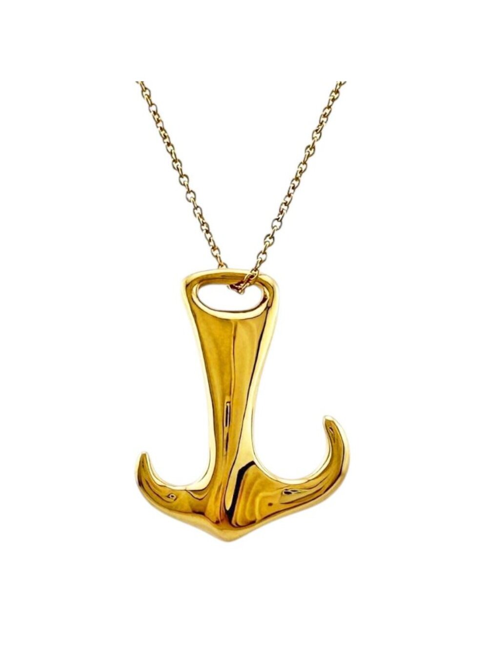 Tiffany & Co Anchor Necklace 18k Yellow Gold
